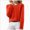 Orange, variant on WXFAZCVU Girls Sweater Casual Round Neck Kids Long Sleeve Pullover Tops Versatile Daily Wear Size 11-12 Years