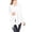 White, variant on Women's Long Sleeve Draped Neck Open Front Waist Length Solid Cardigan