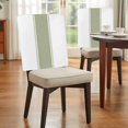 thumbnail image 4 of Sage Green Striped Chair Back Covers, Removable Chair Covers for Dining Chairs Set of 4, Washable Chairs Slipcovers Back Seat Protector for Wedding Party 19"x20", 4 of 9