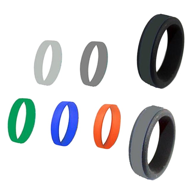 Anillo de banda de boda de silicona para hombres de 8 mm Deportes de trabajo Confort de caucho ajuste 10 Sunnimix Anillos de silicona