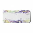 thumbnail image 1 of Floral Computer Mouse Pad, Classic Petals Pastel Toned Seasonal Florets Blooming Flowers Spring Print, Rectangle Non-Slip Rubber Mousepad X-Large, 35" x 15", Purple Pale Green, by Ambesonne, 1 of 2