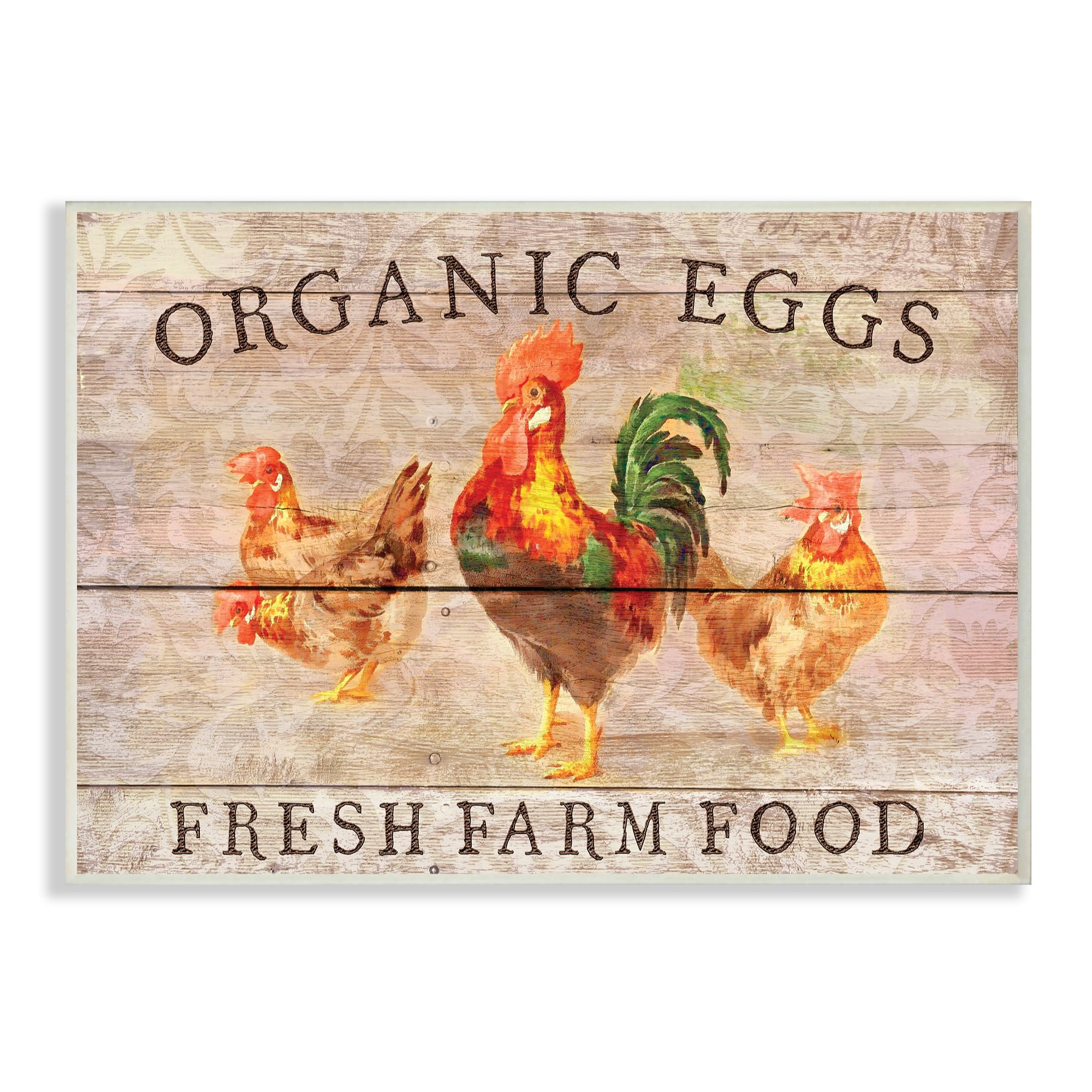 handmade decor rooster farm country chicken poultry wall hanging Hen & Chick 
