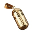 thumbnail image 1 of jifeng Locket Pendant , Mini Cylinder Keepsake Pendant, Engraved Locket, Titanium Steel Gold, 1 of 9