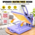 thumbnail image 4 of Prensa de Calor AKEYDIY 15x15 con Base Deslizante para Remeras Morada, 4 of 7