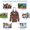 thumbnail image 5 of Lsque Coffee and Flowers Patten Youth Hoodie Sweatshirt Pullover with Kangaroo Pocket Boys and Girls Hoodie Warm Hoodie for Kids-Large, 5 of 6