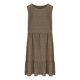 thumbnail image 5 of Vestido Casual Más Tamaño de las Mujeres sin Mangas Cuello Redondo de Poliéster Sólido Vestido de Longitud Regular Más Tamaño Vestido de Línea, 5 of 7