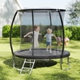 thumbnail image 2 of Gymax Trampoline Extérieur de 8 Pi Trampoline Récréatif Robuste avec Filet de Sécurité, 2 of 10