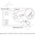 thumbnail image 2 of ABCISI Heavy Duty Boat Hand Rail Fitting, 30 Degree 1 inch Rectangular Base-Marine 316 Stainless Steel Deck Hardware, 2 of 12