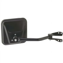 60019C - Fit System Passenger Side Mirror for 53-86 Jeep CJ, black, foldaway, Manual Fits select: 1972-1974,1979-1980 AMERICAN MOTORS JEEP