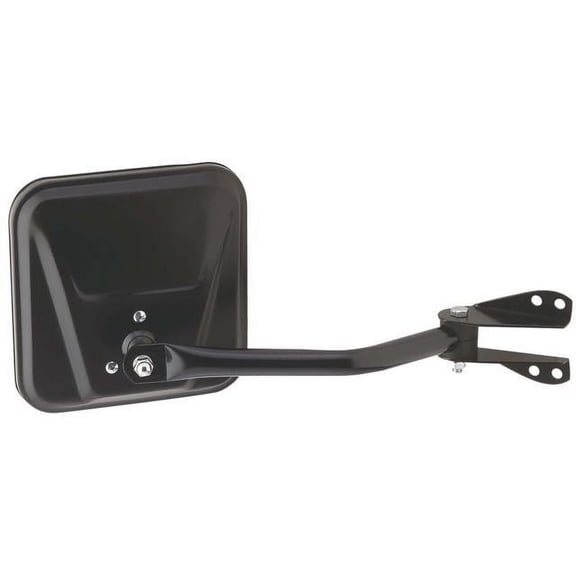 60019C - Fit System Passenger Side Mirror for 53-86 Jeep CJ, black, foldaway, Manual Fits select: 1972-1974,1979-1980 AMERICAN MOTORS JEEP