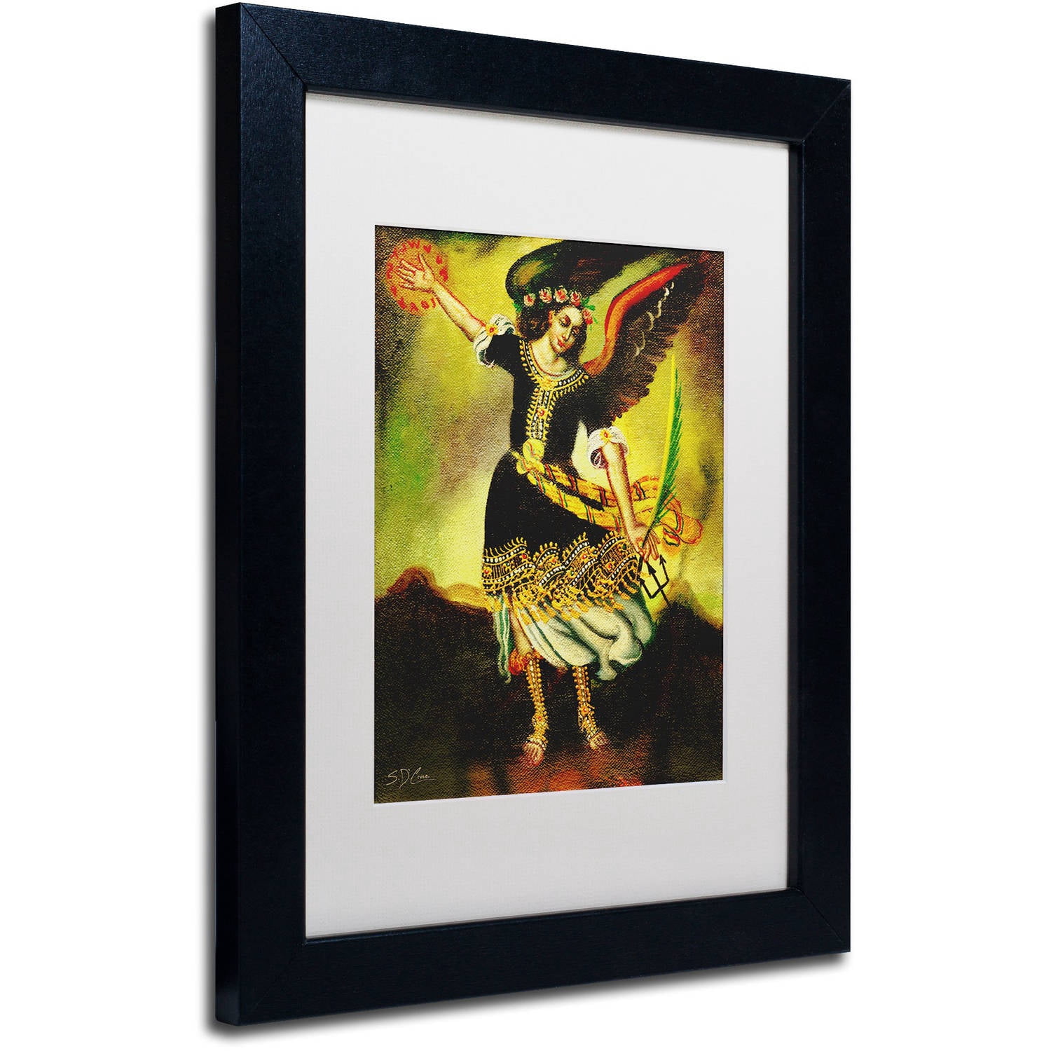 Trademark Fine Art "An Angel" Canvas Art by Masters Fine Art, White Matte, Black Frame