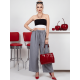 thumbnail image 2 of Pantalón Palazzo para Mujer Pantalón Holgado de Cintura Elástica con Jareta, 2 of 5