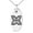 Silver, variant on Stainless Steel Aztec Freedom Rune Engraved Small Oval Charm Pendant Necklace