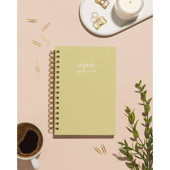 The ADHD Planner - Undated Daily/Weekly Schedule Organizer Journal - Habit Tracker Record Emotions & Mood - Academic Goals - Structure & Focus for Adults (Spiral) (Green)