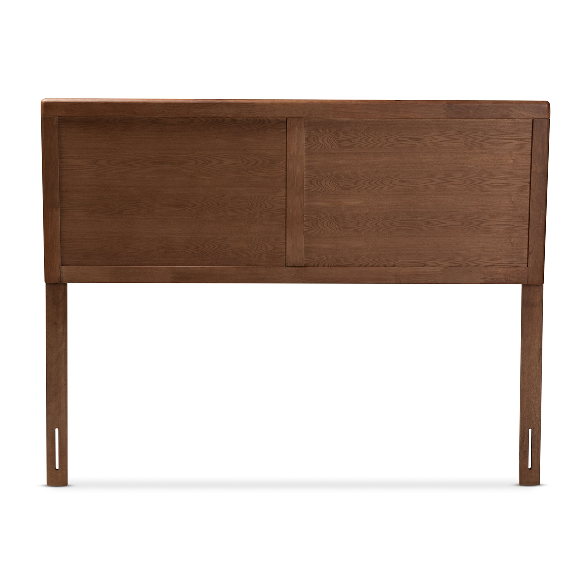 Baxton Studio Raya Mid-Century Modern Walnut Brown Finished Wood Queen Size Headboard,Wholesale Interiors
