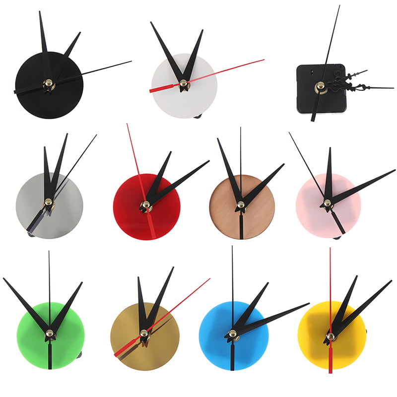 US Clock Silent Quartz Movement Mechanism Black Hands DIY Replacement Part Set 