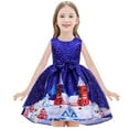 thumbnail image 2 of HBYJLZYG Sleeveless Christmas Dress, Infant Baby Kids Christmas Santa Claus Print Dress 2-8T Princess Dresses For Girls, 2 of 9