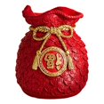thumbnail image 1 of Jarrón de flores chino, maceta, forma de bolsa de dinero, decoraciones chinas de la suerte Feng rojo, 1 of 8