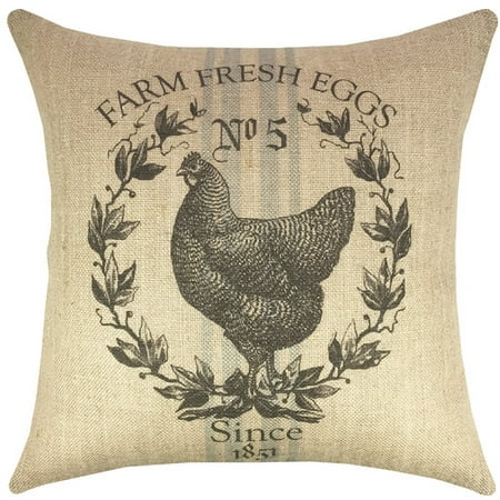 grain sack pillows farm fresh eggs