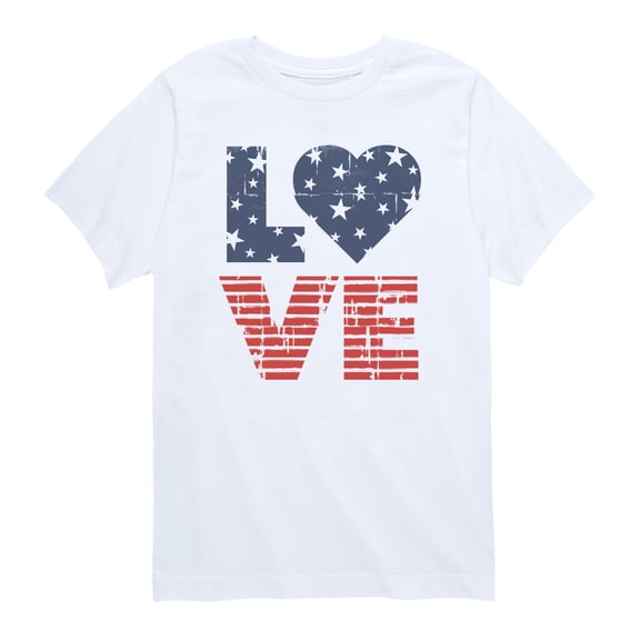 Instant Message - Love USA Toddler Short Sleeve Graphic T-Shirt