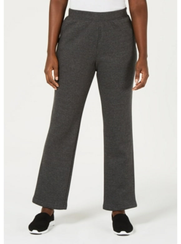 Karen Scott Sport Plus Womens Velvet Stretch Yoga Pants