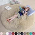 thumbnail image 1 of Blush Round Rug For Bedroom,fluffy Circle Rug For Kids Room,furry Carpet For Teen Girls Room, 1 of 1