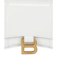 thumbnail image 2 of Balenciaga Hourglass Wallet on Chain White Calfskin Leather 656050 Gold Logo Crossbody Bag Made in Italy, 2 of 6