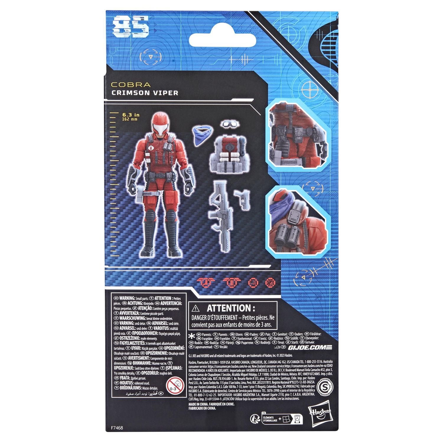 G.I. Joe Classified Series Crimson Viper, Troop-Building G.I. Joe Action Figure, 85, 6 inch Action Figures For Boys & Girls, With 5 Accessories