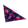thumbnail image 3 of Naloa Purple-Red Skull Dog Bandanas 1PC Washable Triangle Dog Scarfs Premium Durable Fabric, for Small Medium Large Dogs and Cats, 3 of 6