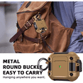 thumbnail image 3 of VEEkI For AirPods 3rd Generation Case with Secure Lock Clip Rugged AirPods 3 Case with Keychain Men Women, AirPods 3 Cover Full Body Shockproof Hard Shell（Brown）, 3 of 5