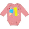 thumbnail image 3 of Inktastic Ice Cream First Birthday in Blue Boys or Girls Long Sleeve Baby Bodysuit, 3 of 5