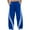Blue, variant on Men's Y2k Graphic Baggy Sweatpants Wide Leg Striped Open Bottom Drawstring Sweatpants with Pockets Green XL
