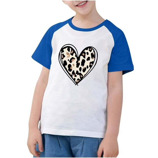 T-shirt à Manches Courtes à Col Ras du Cou pour Fille avec Imprimé Graphique de Lettres