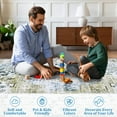 thumbnail image 5 of Garvee 8'x10' Vintage Area Rug Traditional Rug Low Pile Distressed Rug Soft Foldable Accent Rugs for Dining Room Home Office, Blue, 5 of 7