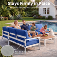 thumbnail image 5 of NOFFA 2 Set 20 x 20 x 4 inch Outdoor Chair Cushions for Patio Furniture for Wicker Chair, Water Resistant Removable Cover and Straps, Non-Slip Base,Blue, 5 of 6
