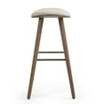 thumbnail image 4 of Set of 2 Belita Black Faux Leather Bar Stool with Black Metal Legs, 4 of 8