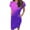 Purple Womens Summer Dress, variant on USSUMA Sundresses for Women Plus Size Women's Summer Tie Dye Short Sleeve T Shirt Dress Casual Tie Waist Short Mini Dresses with Pockets