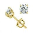 thumbnail image 4 of JewelMore 1/6 Carat - 6 Carat | 14K Rose Gold | Lab Grown Diamond Solitaire Stud Earrings | Round Shape Screw Back Prong Setting |(IGI Certified 1.00 ct & up)| Earrings, 4 of 7