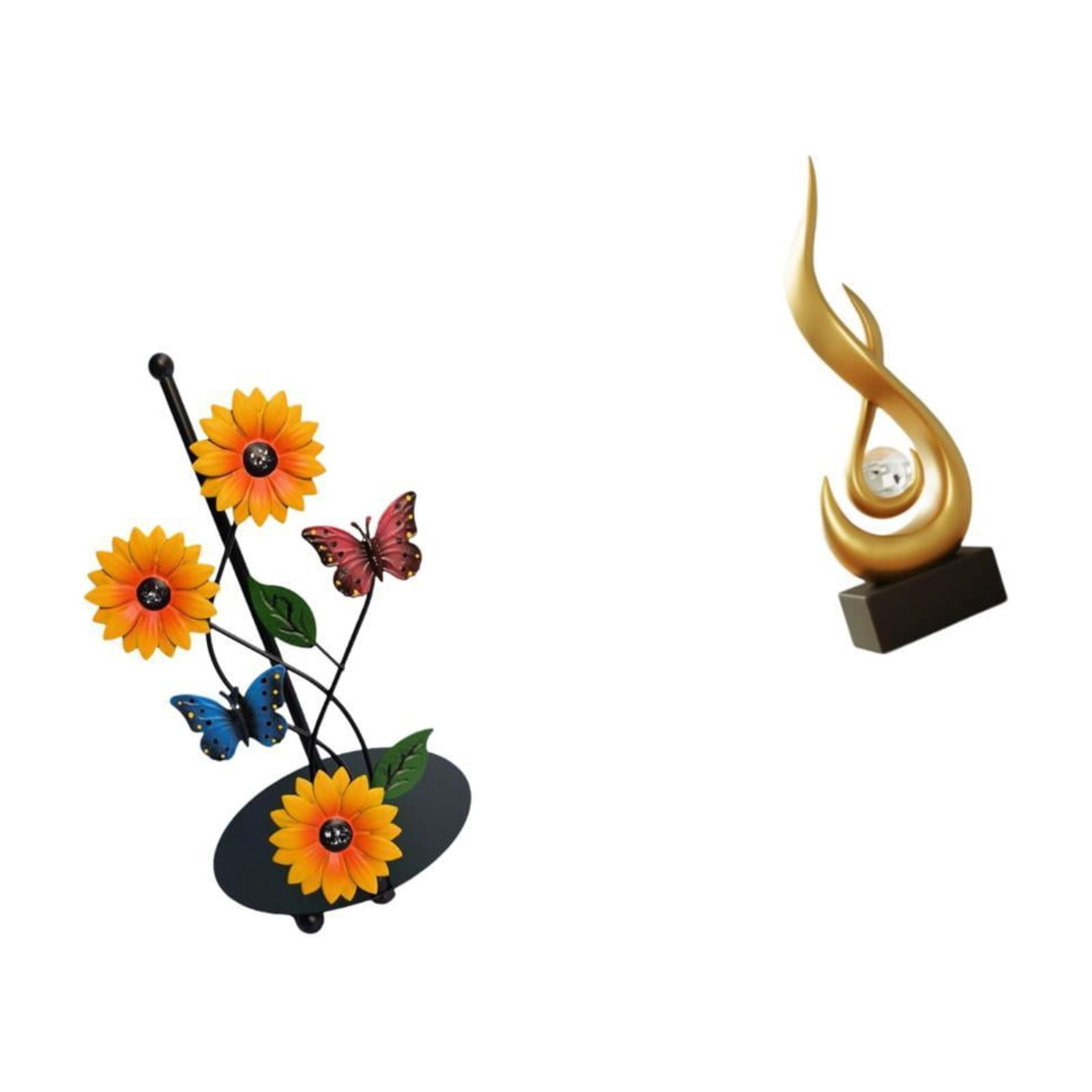 Fiocias Abstract Fire Sculpture Toilet Paper Holder Paper Towel Holder Countertop Resin Iron Ornament Modern Art Statue Suitable for Living Room Kitchen Bedro