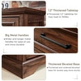 thumbnail image 6 of ACCOHOHO Farmhouse 6 Drawers Dresser Chests for Bedroom, 46' Wood Rustic Chest of Drawers, Wide Metal Handle Pull Storage Cabinet, Brown, 6 of 7