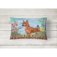 thumbnail image 2 of Carolines Treasures CK1218PW1216 Miniature Pinscher Spring Canvas Fabric Decorative Pillow  12H x16W multicolor, 2 of 3