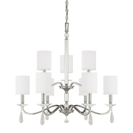 Capital Lighting Alisa Polished Nickel 9 Light Chandelier With Capital Lighting Alisa Polished Nickel 9 Light Chandelier With Crystals Included
