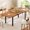 Walnut, variant on Laisnet 63" Extendable Square Dining Table for 8, Kitchen Table with Metal Base, Black