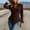 #35Brown, variant on Byworldtasic Jacket for Women Long Sleeve Western Faux Suede Vintage Club Date Night Going Out Jacket 2026