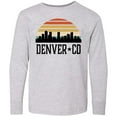 thumbnail image 3 of Inktastic Denver Colorado Skyline Vintage Long Sleeve Youth T-Shirt, 3 of 5