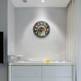 thumbnail image 5 of Yayeee Wall Clock Battery Operated 9.5" Silent Quartz Non-Ticking for Living Room Decor, Flowers and Cat, 5 of 8