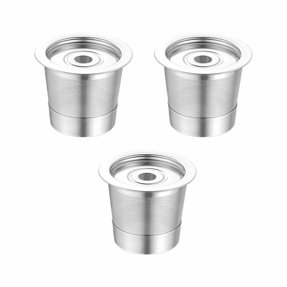 Quroko Reusable K Cups and Coffee Pod, 3 Pcs Coffee Capsules fit for Ninja CFP101, PB041, and PB051 Coffee Machines, Silver