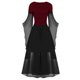 thumbnail image 4 of Womens Halloween Costumes 2024 Cosplay Gothic Dresses Women Casual Plus Size Cold Shoulder Dress Solid Color Lace Butterfly Sleeve Halloween Gothic Dress, 4 of 5