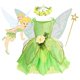 thumbnail image 2 of Disfraz de Disney Tinker Bell para niñas, disfraz de Hada Verde, vestido de princesa de fantasía, fiesta de cumpleaños, Halloween, Carnaval, ropa, 2 of 5