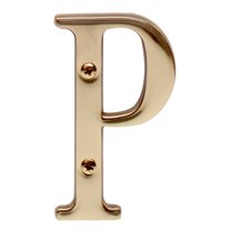 "P" House Letter Metal Brass Finish 3"x1.75"| Renovator's Supply